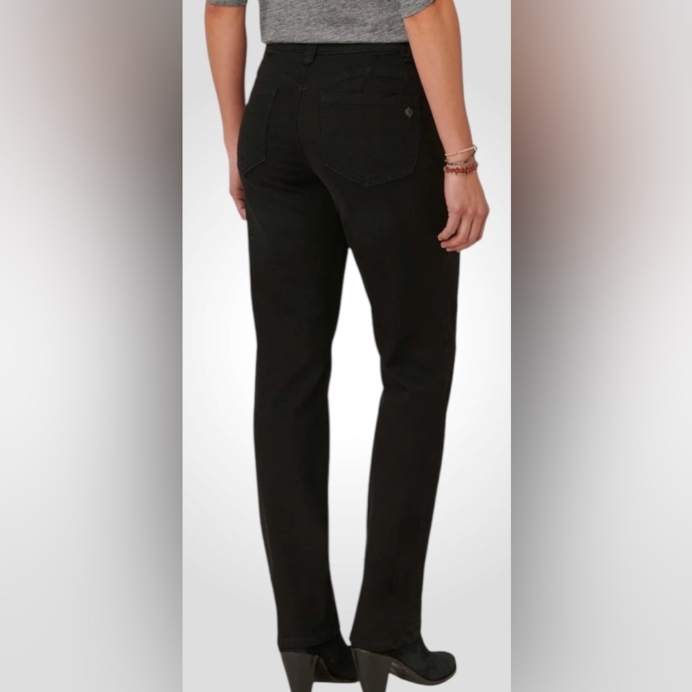 Women’s Democracy Ab Solution Patriot Black Straight Leg Jeans NWT size 4 - Picture 5 of 15